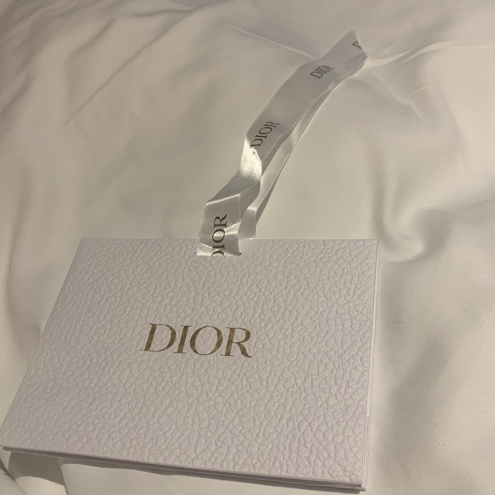 Authentic rare and collectible Dior White Tag small gift bag  with Gold Accents